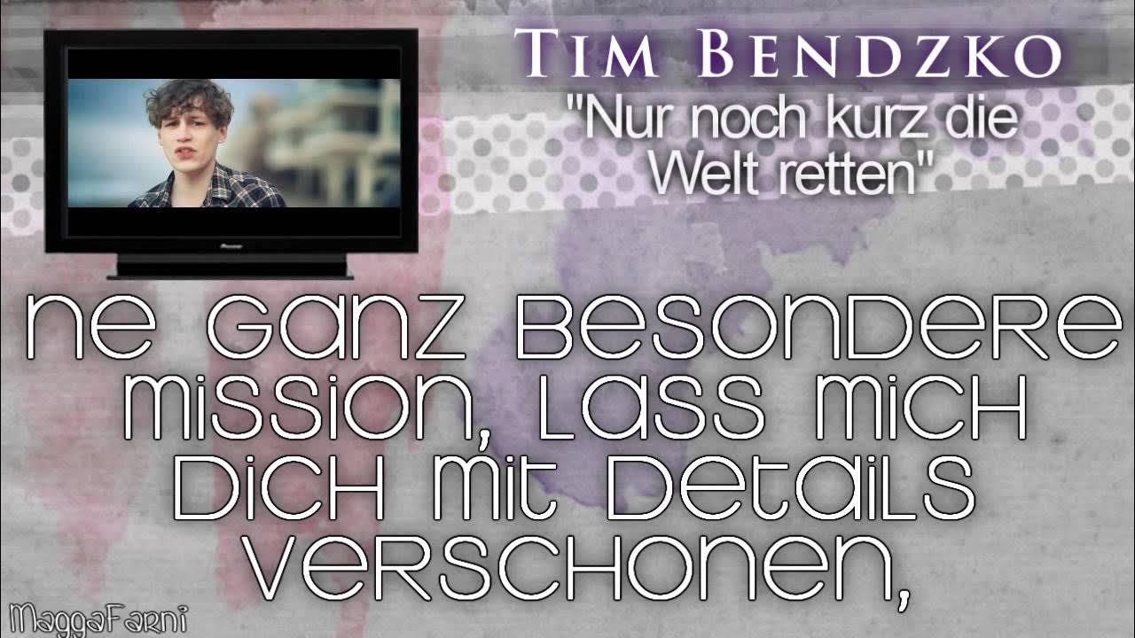 Muss Noch Kurz Die Welt Retten Lyrics www.youtube.com