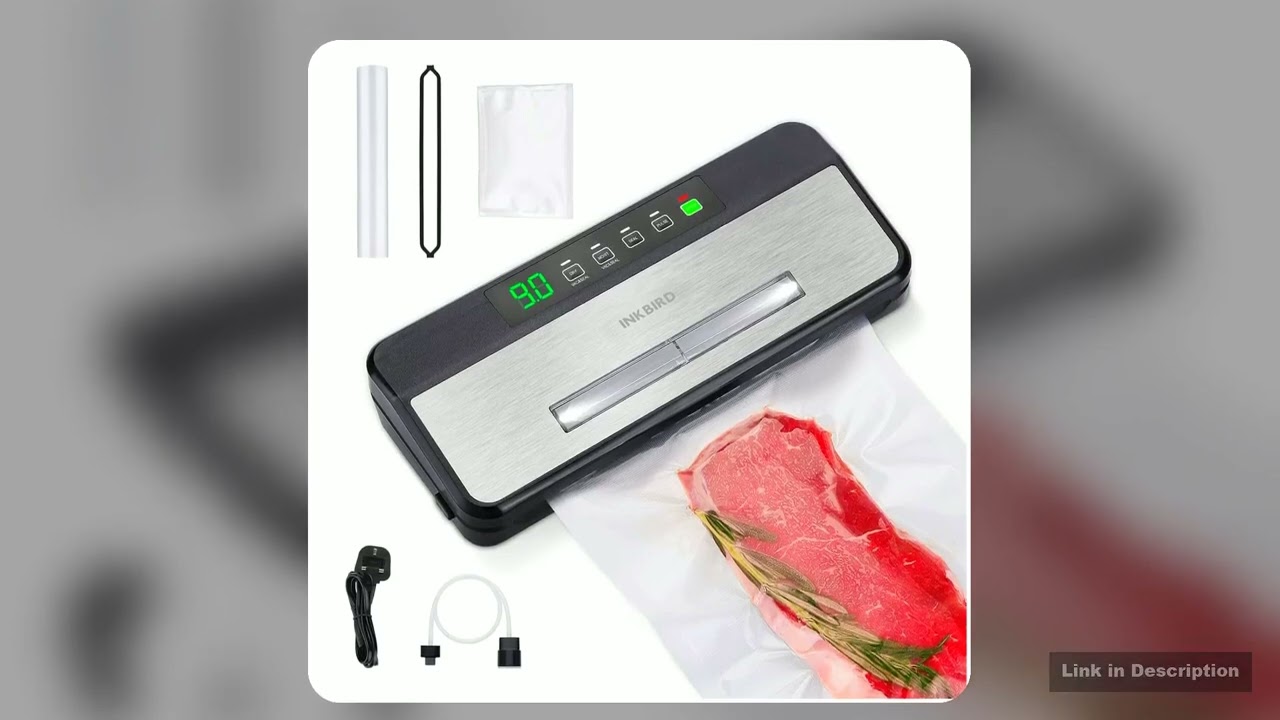 INKBIRD Food Vacuum Sealer Machine INKVS03 80KPA Strong Suction Automatic Vacuum Sealer with