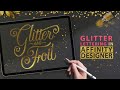 Glitter Lettering in Affinity Designer on the iPad