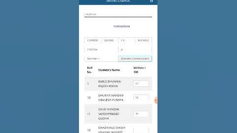 How to add marks degree college