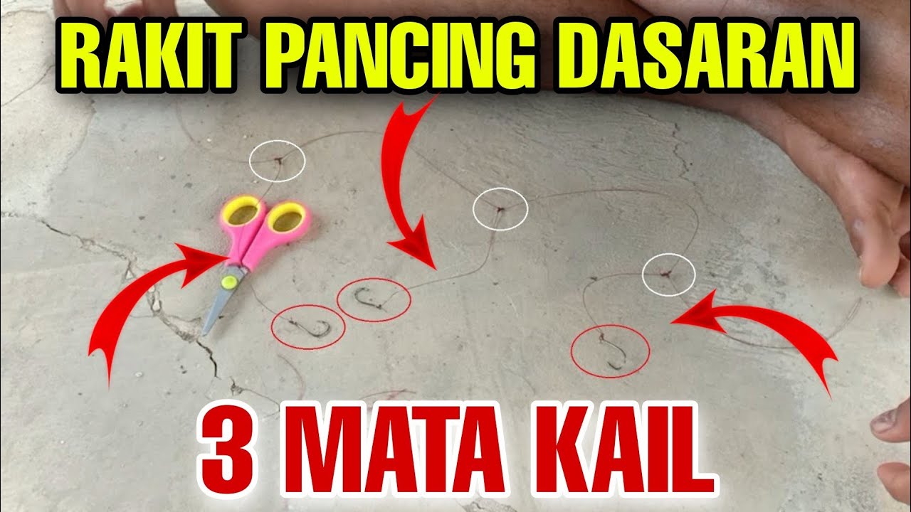 Cara buat rangkaian Pancing Dasaran 3 Mata Kail YouTube