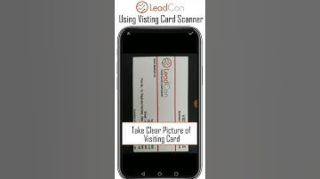 Using Visiting Card Scanner