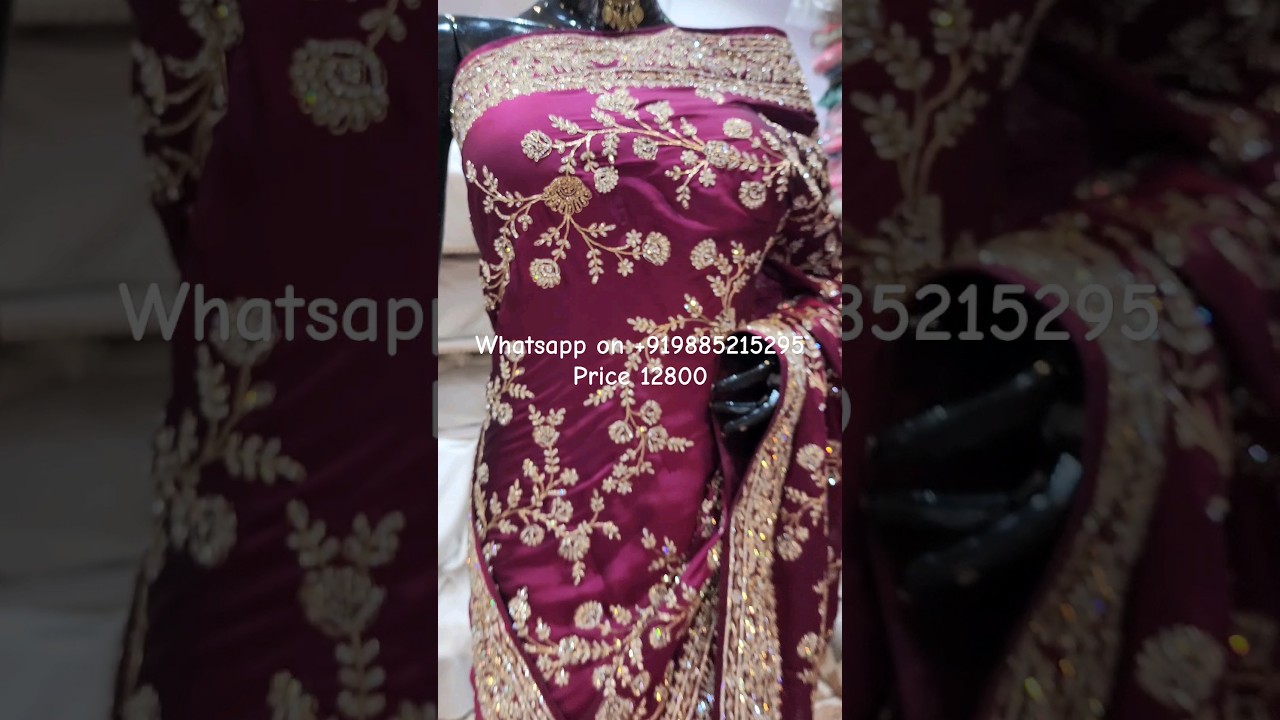 SKU: ARNG-2805 “The Tyrian Purple” Premium Designer Saree||Rangoli Fabric||Crystals||Zari
