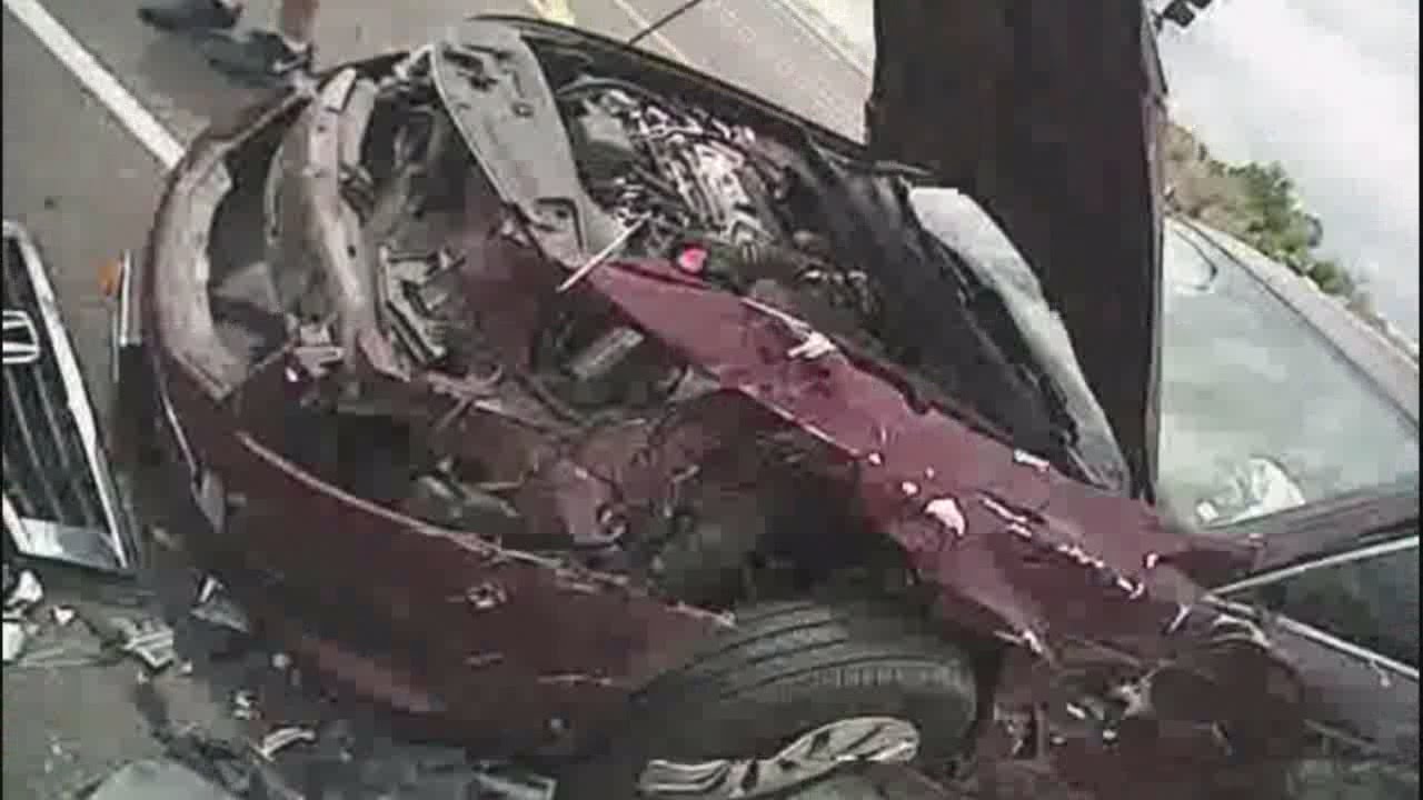 Lapel video released of crash involving Jon Jones YouTube