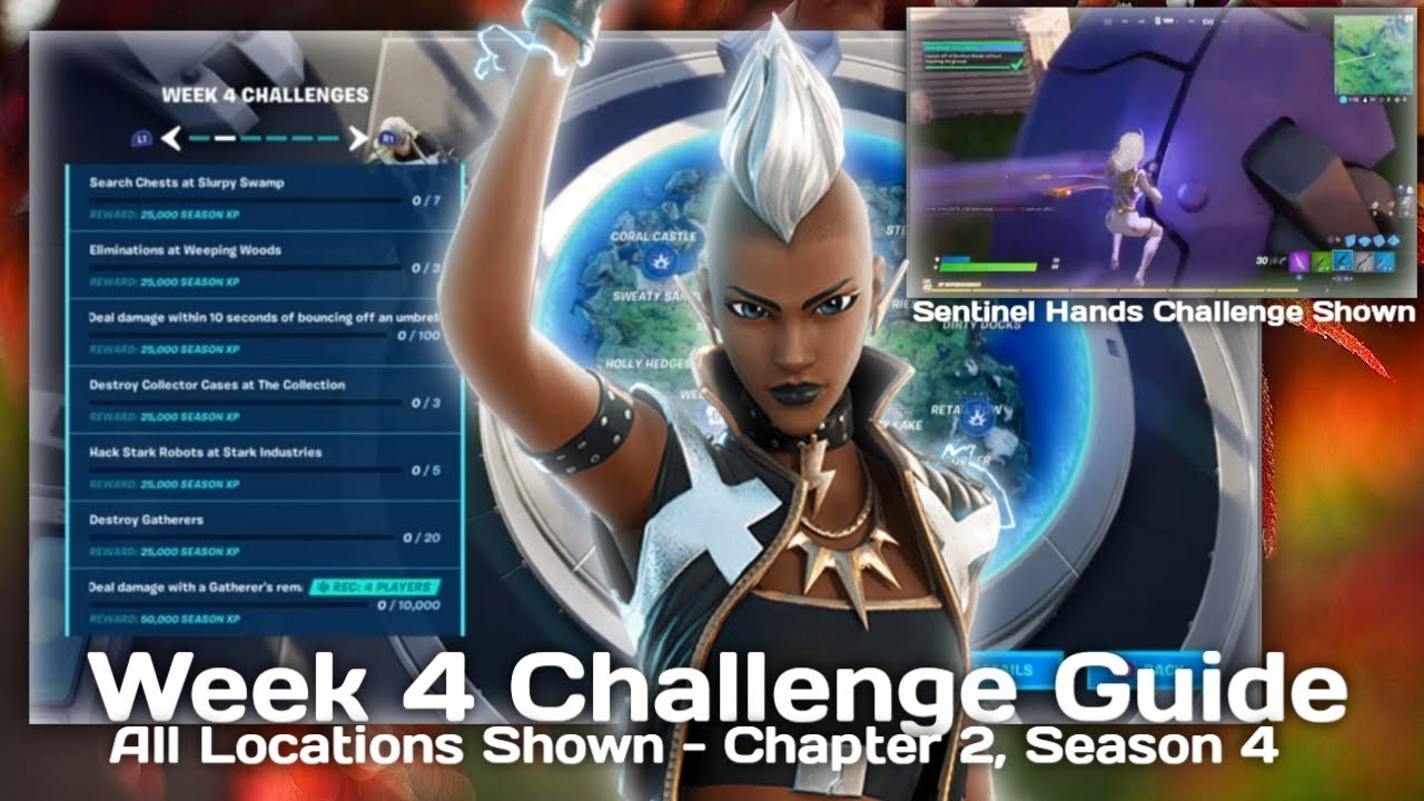 All Week 4 Challenges Complete Guide - [ + Wolverine Challenge - Sentinel Hands Completed]