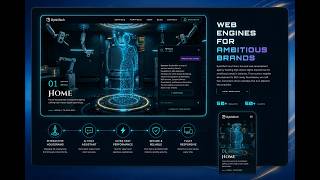 High-Tech Web Development Website | BybloTech Studio – AI Chatbot, 3D Holograms & Automation