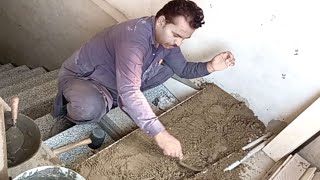 how to tile concrete stairs||stairs marble run.