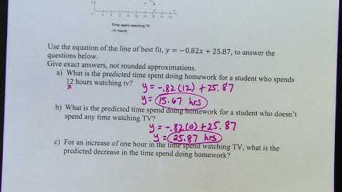 Algebra 2 Ch2-5 Part A - Scatter Plots and Trend Lines