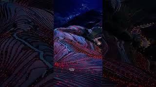 Night view of Guilin Longji Rice Terraces 地球掌纹 桂林龙脊梯田夜景#riceterraces #guilin #旅行 #旅遊 #梯田#旅游 #travel