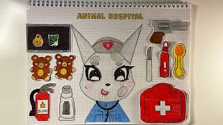 🪭 Paper Diy Roblox Animal Hospital Makeover 🏥 로블록스 squishy asmr