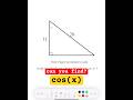 Cosine x? It’s Adjacent Over Hypotenuse.