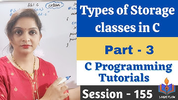 C-155-Types of Storage classes in C|Part-3|#externstorageclass#storageclassesinc|#logicflow|#C
