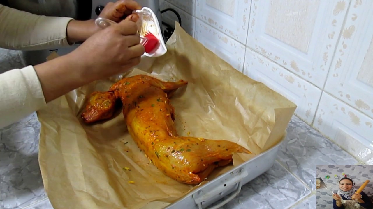 أرنب / قنية معمرة بالروز و الكبدة محمرة و مشوية كاملة فالفران بطريقة مميزة و رائعة👌