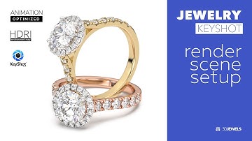Sample of Vibrant KeyShot Scene Setup For 3D Jewelry 360 Animation Rendering