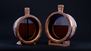 Now On Kickstarter Transparent Flask Aging Barrel - Watch Whiskey Transform