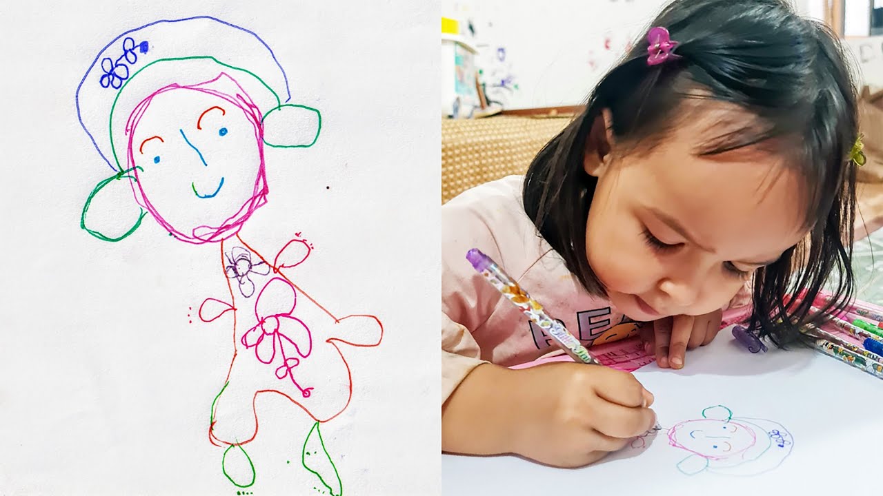 2-year-old kid artist Mia Mai drawing Mesami 74 | Hand-drawn NFTs on OpenSea | Mia Mai Art