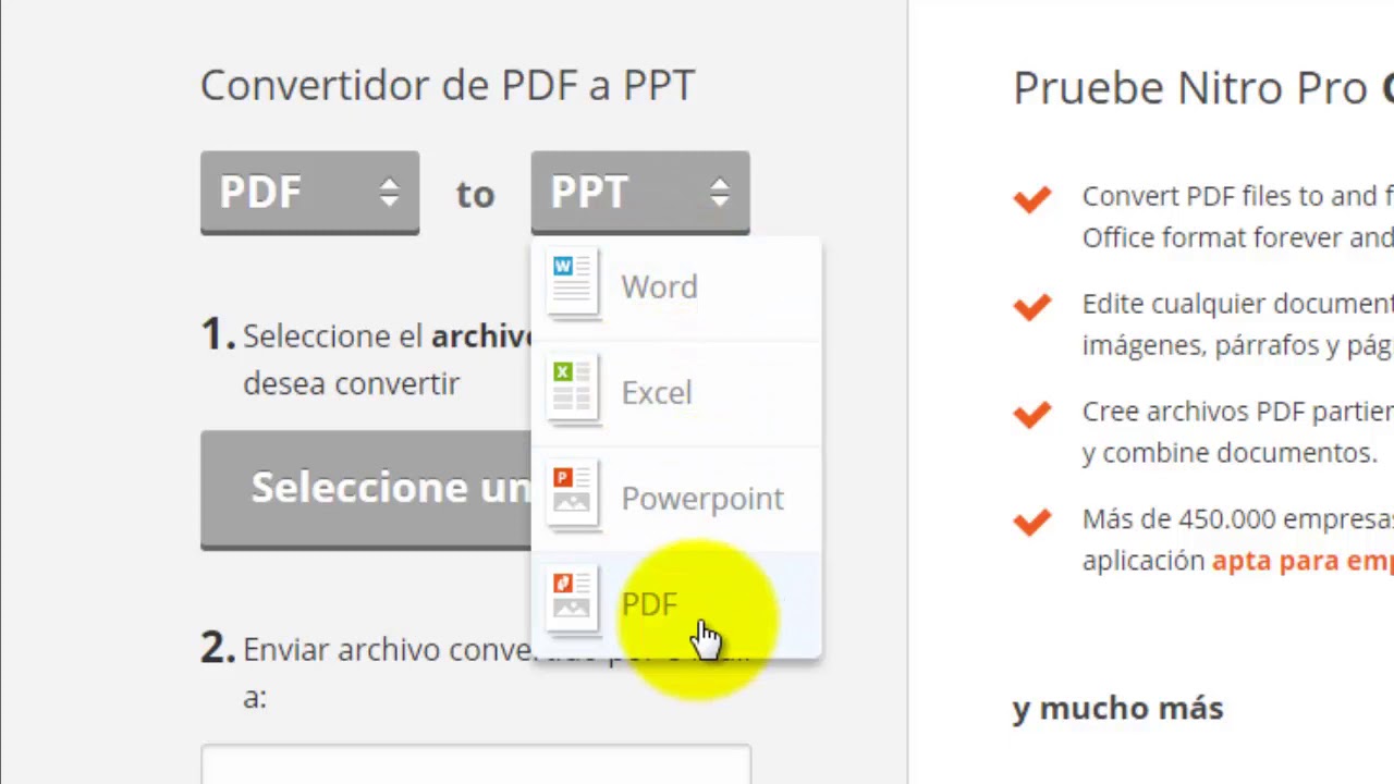 C mo Comprimir Y Convertir PDF A Power Point O Cualquier Archivo Office 