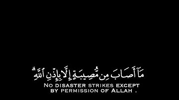 116# تلاوة هادئة وقصيرة { بخلفية سوداء } || القارئ : إسلام صبحي || سورة : التغابن 🌷💚🌷