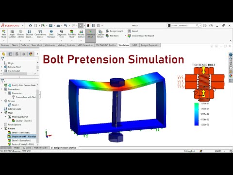 Bolt Pretension Analysis using Solidworks Simulation