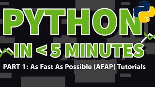 Learn Python in 5 Minutes 🐍 (As Fast As Possible AFAP Python Tutorial 1)