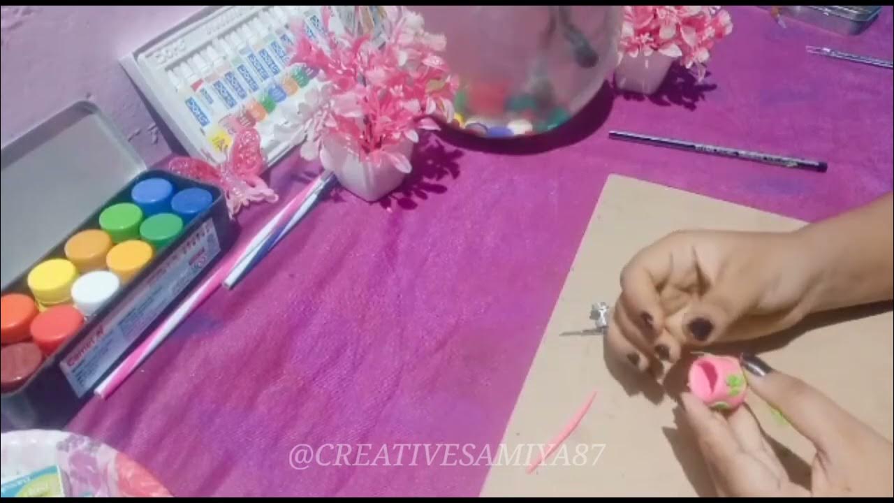 clay se flower kaise banaen clay craft flower clay arts YouTube