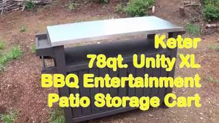 The Keter Unity XL BBQ Entertainment Patio Storage Cart is something I was sent to evaluate. Assembly was super easy, as long as 