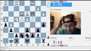 5 minute chess #481: RokoMotion vs IM Greg Shahade