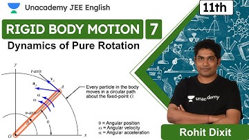 JEE: Rigid Body Motion L7 | Pure Rotation | Class 11 | JEE English | JEE Physics | Rohit Dixit