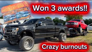 Crazy burnouts at showdown for pops truck show | I won 3 awards!!!