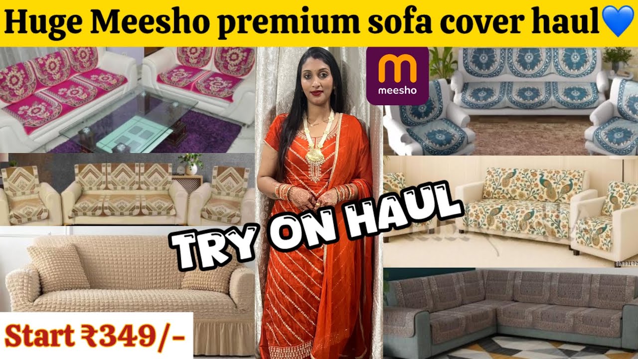 Huge Meesho Luxurious Sofa Cover Haul😍|| start ₹349/-💙 