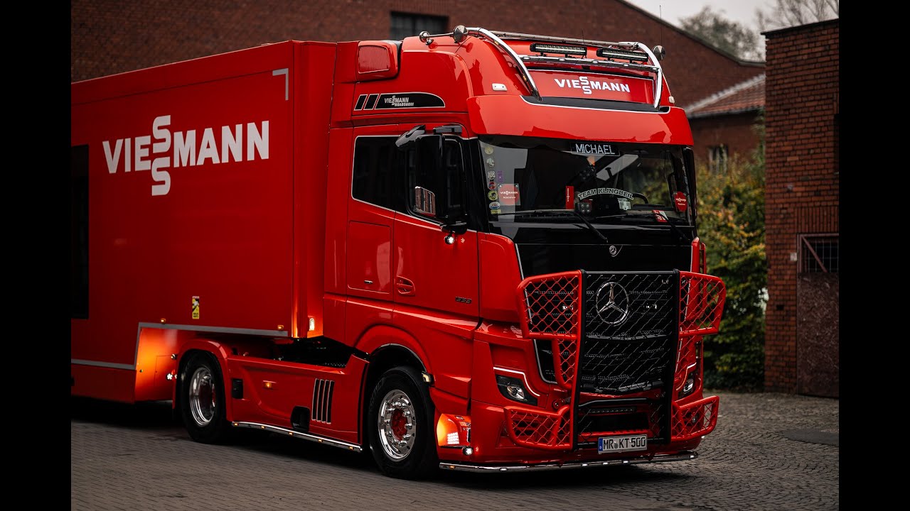 Mercedes Actros GigaSpace: Promotiontruck von Viessmann | Jumbo-veredelt