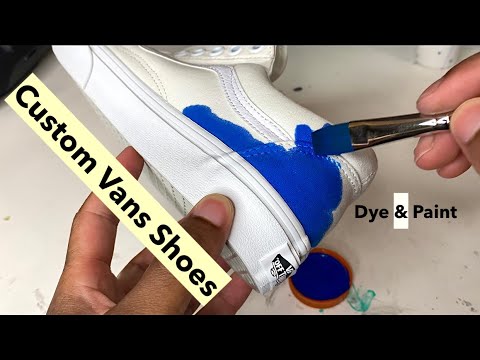 Custom Vans Shoes Old Skool Dyeing Painting Start To Finish
