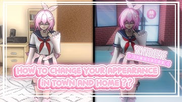 ୨୧◞ 。how to change your appearance in home and town ?? [ 1K SUBS SPECIAL ]  .ᐟ | Yandere Simulator