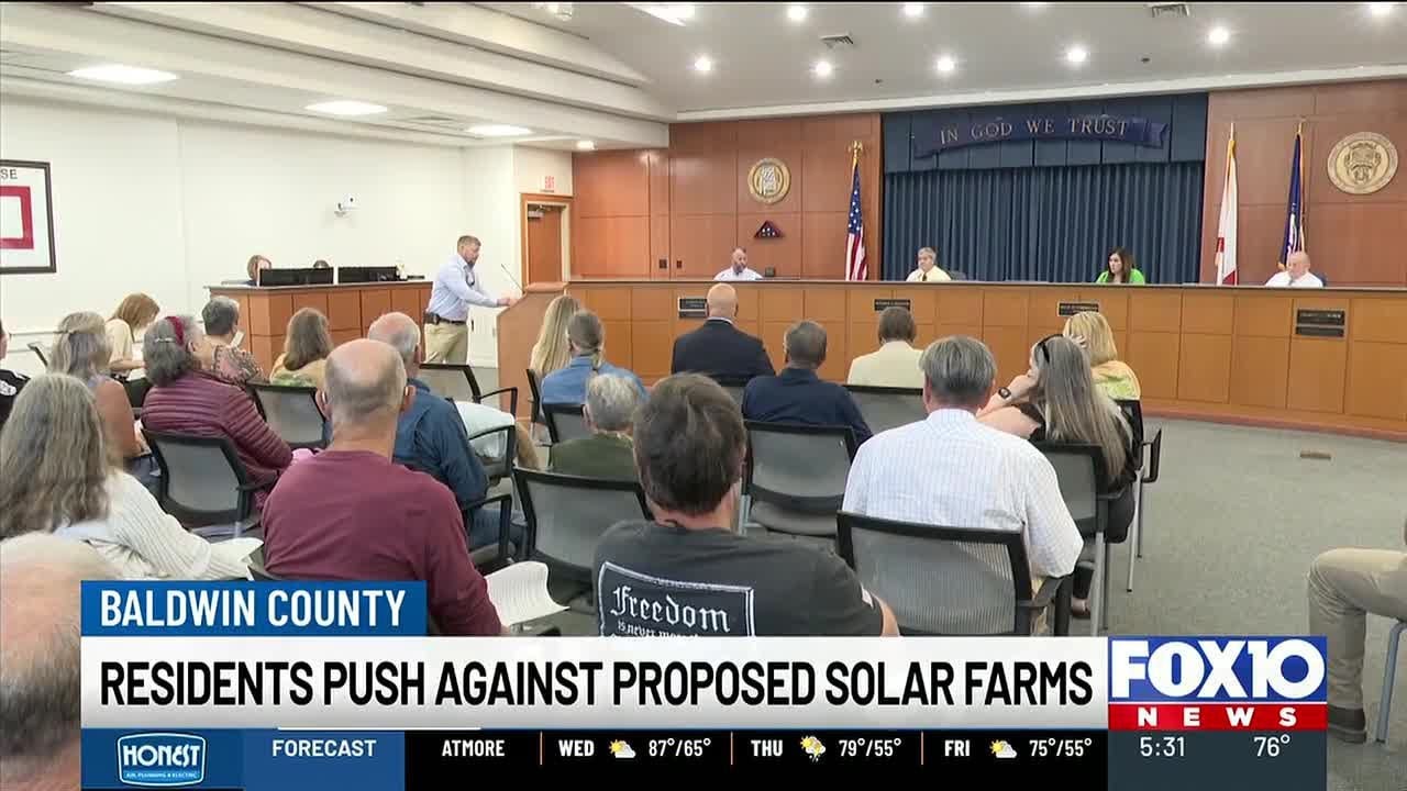 Baldwin County residents demand halt to solar development - YouTube