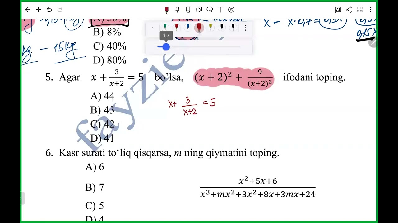 Attestatsiya 1-Mock Test