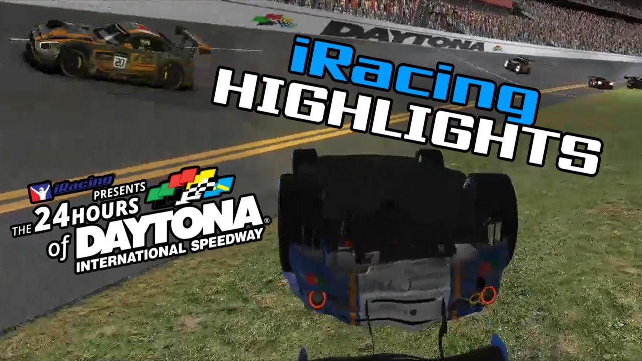 2018 iRacing 24 Hours of Daytona, Twitch Highlights (Fails and Funny Moments)