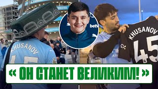 картинка: Фанаты МАН СИТИ обожают ХУСАНОВА! Репортаж Setanta Sports из Манчестера! / Футбол, Узбекистан