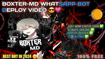 How To Create Whatsapp Bot In Render For 2 Mints🔥 | 100% Free🔥 | How Deploy Boxer MD WA BOT😎💫 | 2024