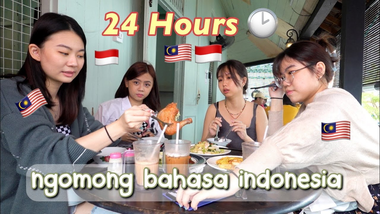 😂 24 HOURS SPEAK INDONESIAN WITH MY MALAYSIAN FRIENDS! (Eng/Chinese Sub)