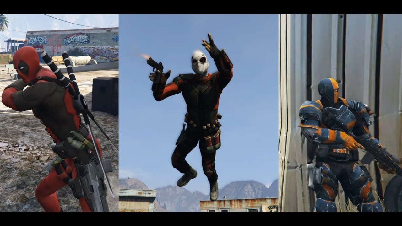 Deadpool Vs Deathstroke Vs Deadshot Epic Battle Gta 5