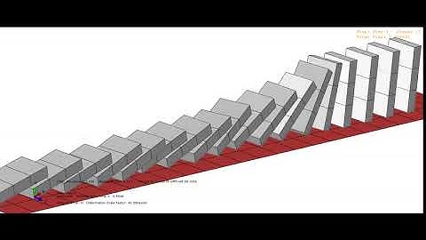 Dominoes falling simulation using Abaqus Explicit