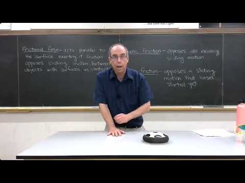 Statics Part I: Video 14: Static vs Kinetic Friction