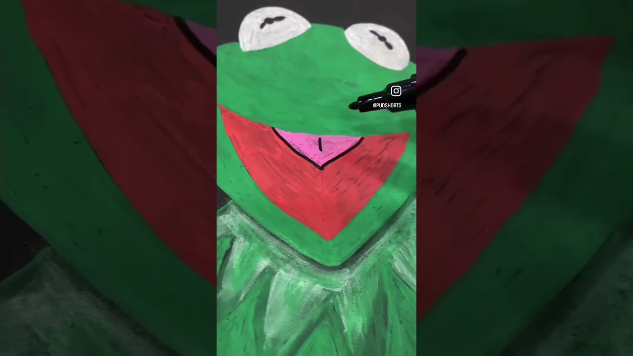Creating Kermit the Frog using POSCA Pens🐸 