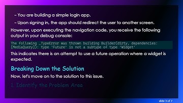 Resolving the Flutter TypeError - Future Not a Subtype of Widget