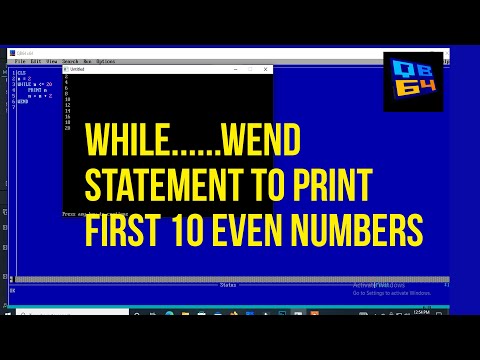 Print first 10 even numbers in qbasic _qbasic tutorials in nepali 2022