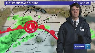 10 PM: Cold and dry turns to warm and wet!