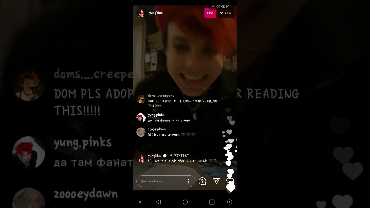 Yungblud Insta Live 06.12.20 Pt.5
