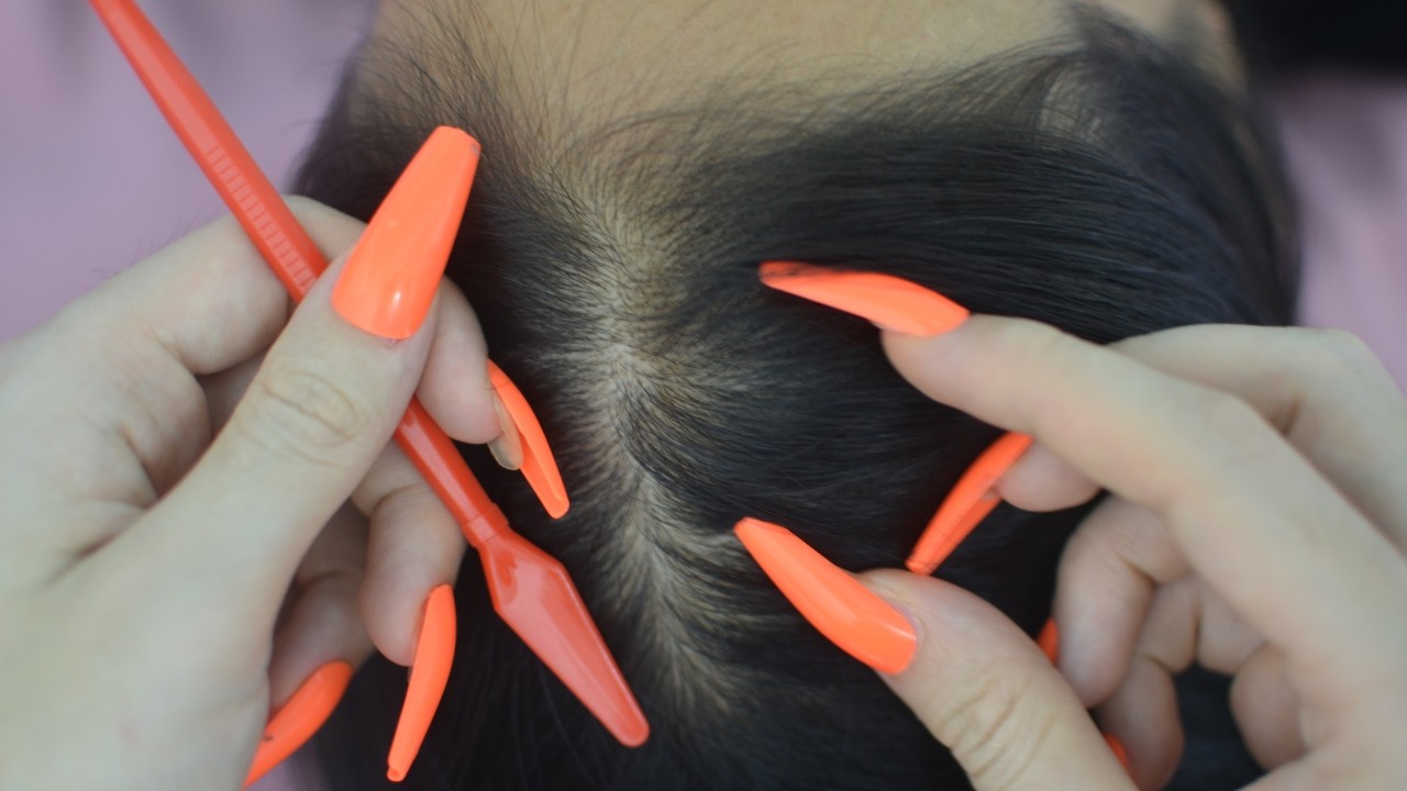 ASMR Relaxing Hair Sound With Hair Play, Hair Parting For Rest & Deep Sleep