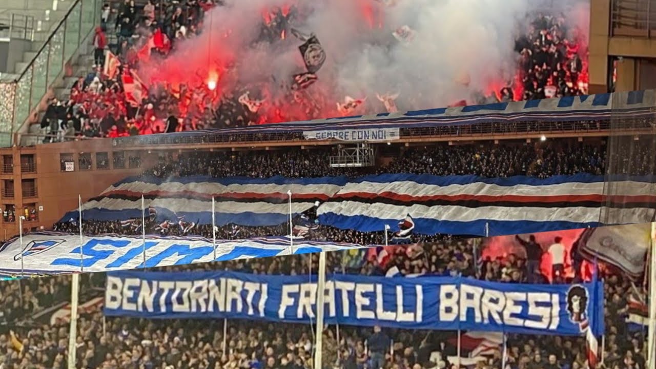 Storico gemellaggio tra le tifoserie , Sampdoria e Bari [26/12/2023] , Serie B