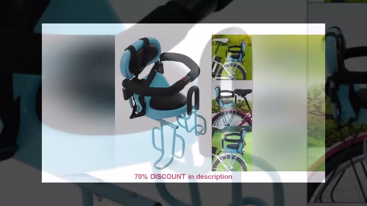 Best Products You Should Know! Safe Rear Child Bike Seat Kids Seats with Safety Belt Seat Cushion